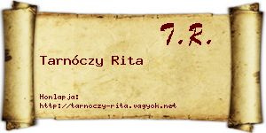 Tarnóczy Rita névjegykártya