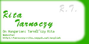 rita tarnoczy business card